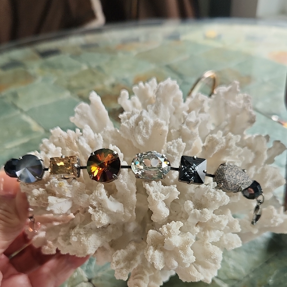 Silver Sabika Multicolor Crystal Bracelet